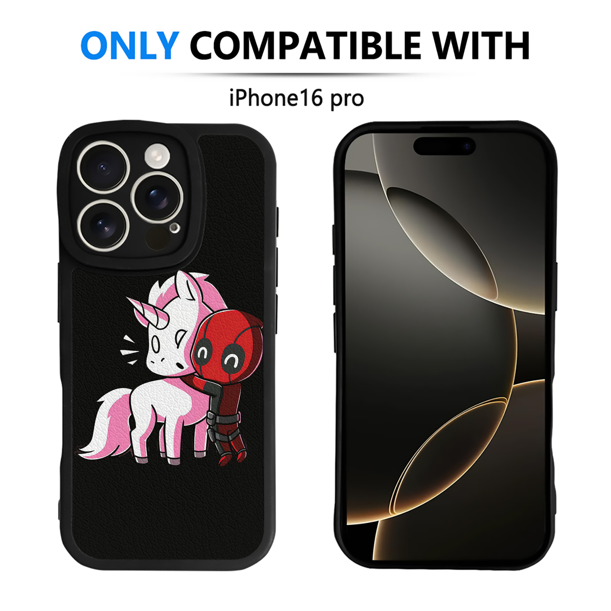 （画像用） Deadpool デッドプール 【iPhone 16シリーズ対応】シリコンスマホケース（レザー調） 材質：シリコン